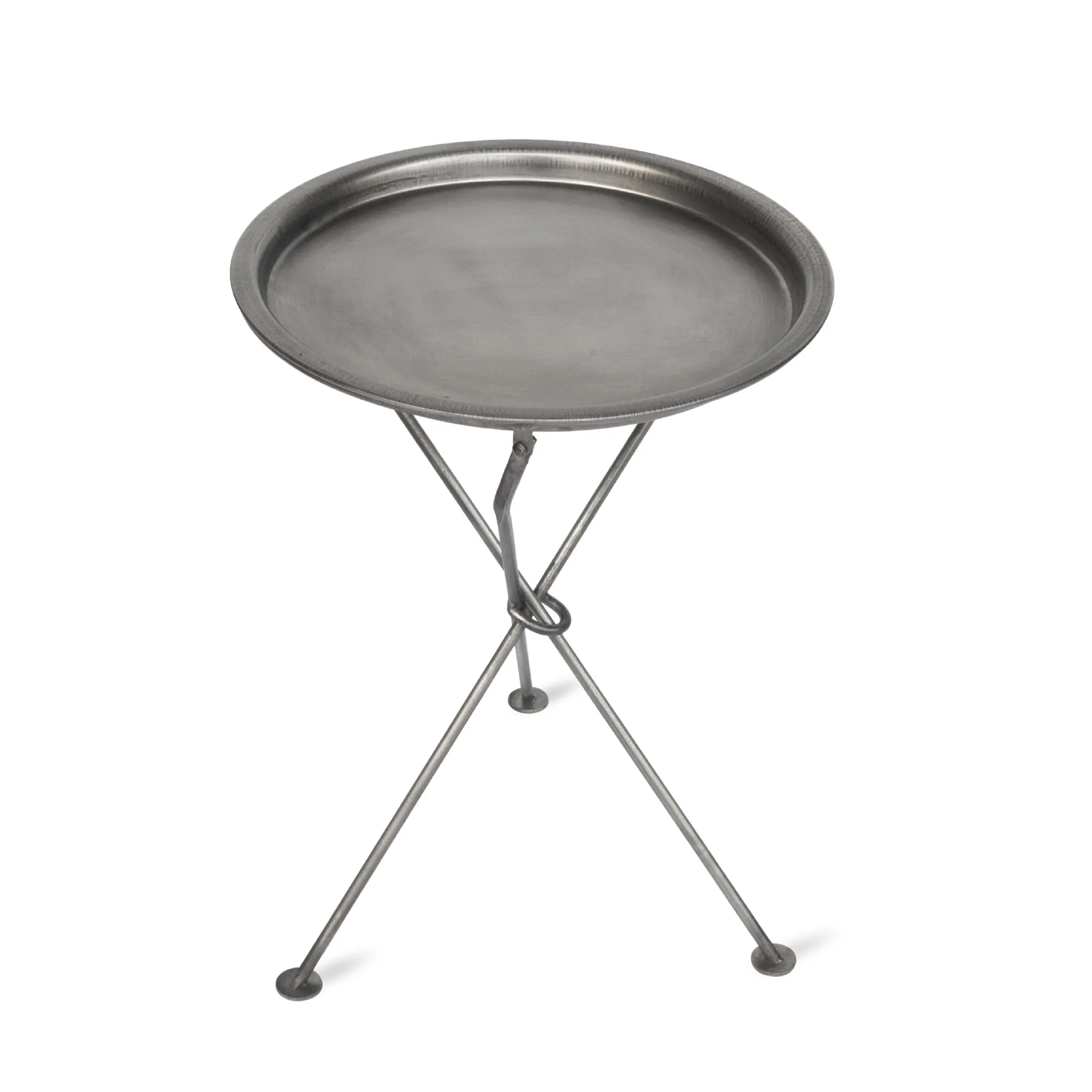 Tablett mit Ständer, antik-finish, Ø 39 cm, H 40 cm