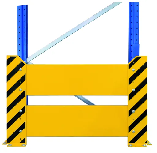 Schulte Rammschutzwand für Einfachregale | HxB 80x80cm | inkl. Rammschutzecken | Schwarz/Gelb