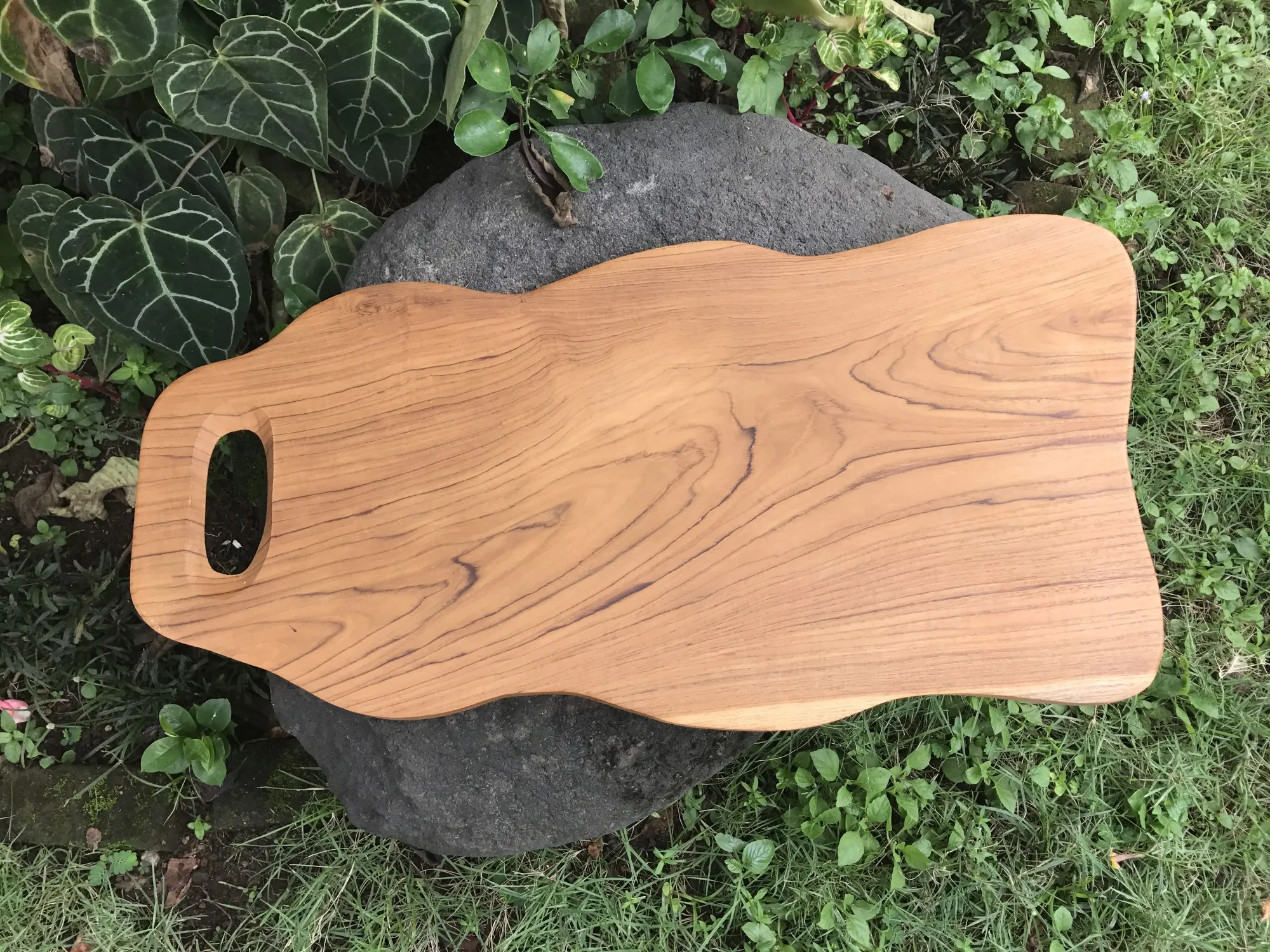 Schneidebrett Teak, natur, L 60 cm, B 25 cm, H 1,5 cm