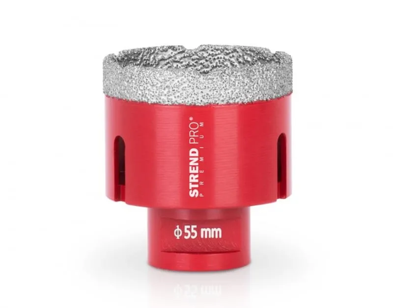 Diamant Bohrkronenaufsatz Premium CRYSTAL 55mm | für Fliesen, Glas, Feinsteinzeug, Keramik, Granit, Steinfliesen | Winkelschleifer Flex M14, Fliesenbohrer, Winkelschleifer, Diamantbohrer