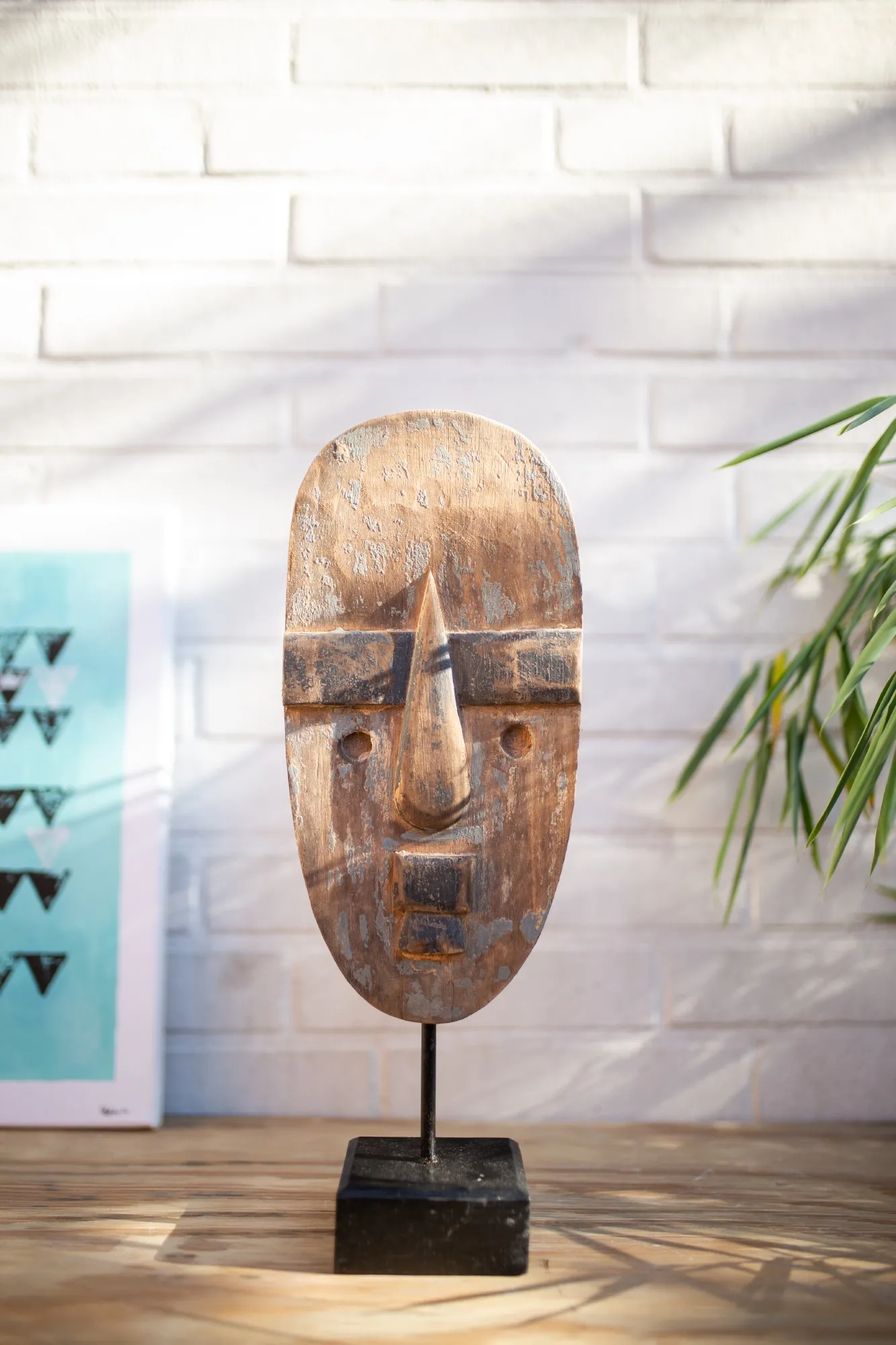 Maske 'African Man' auf Ständer