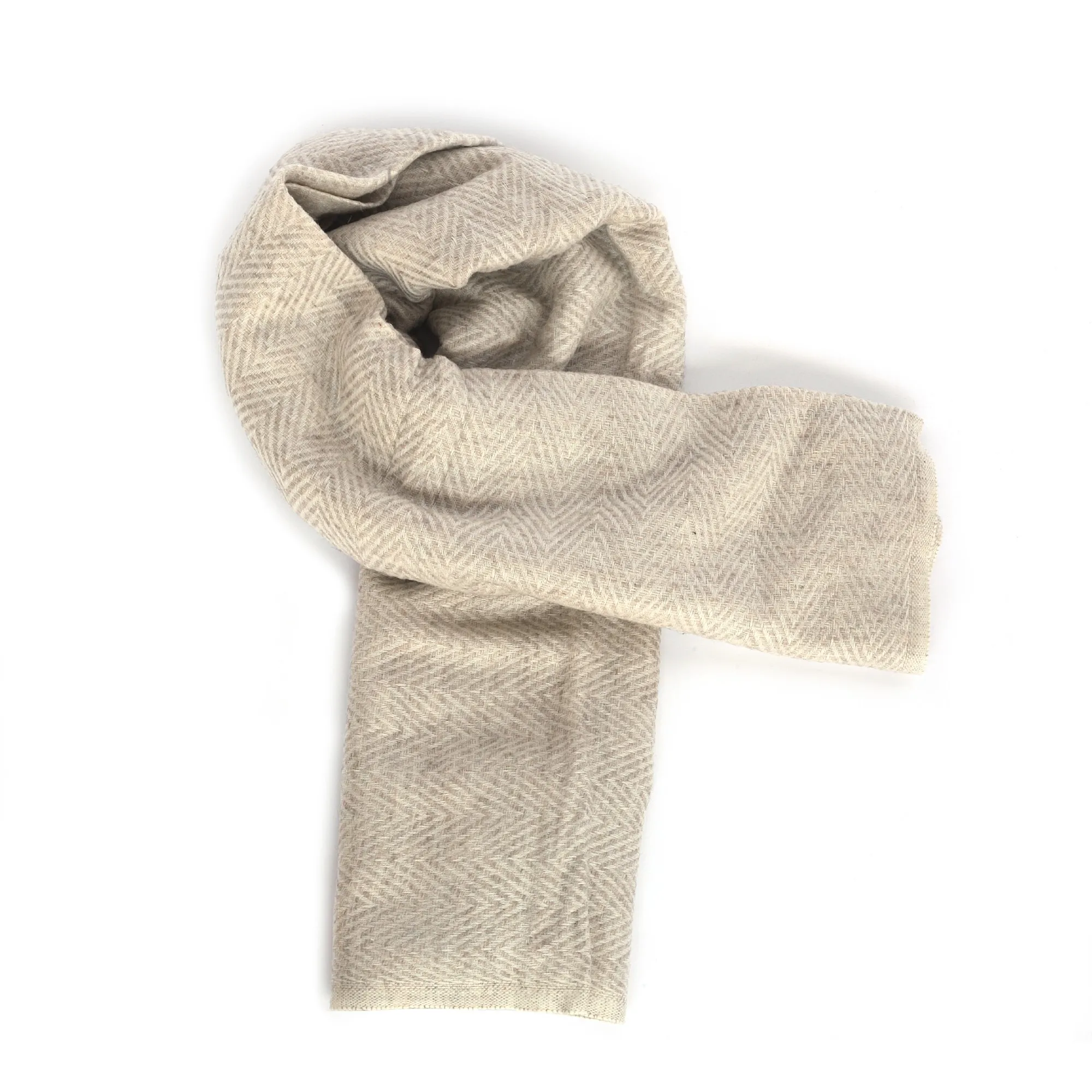 Wolldecke 'Björn', hellgrau-weiß, L 270 cm, B 135 cm