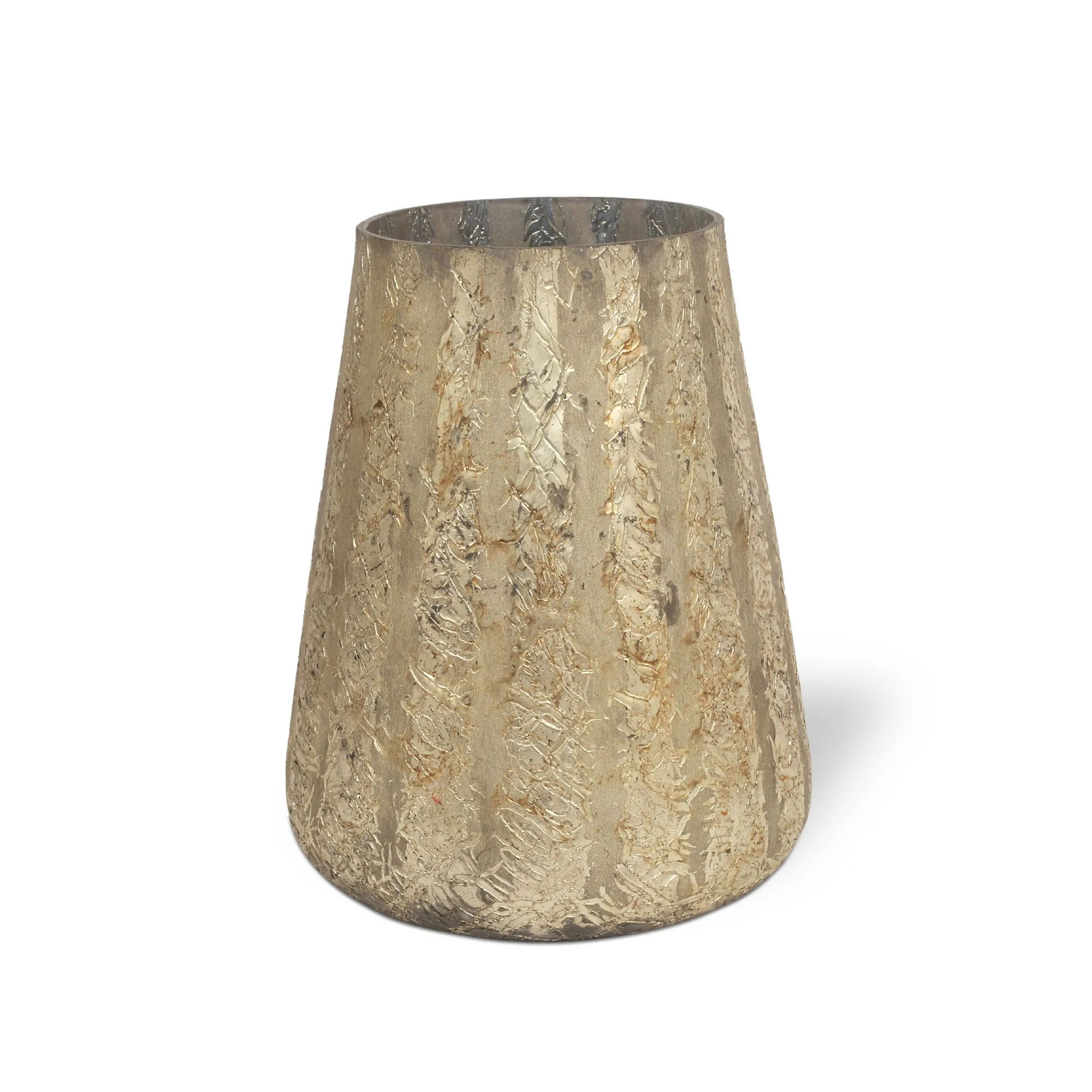 Windlicht 'Rocher', antik silber, H 19 cm, Ø 15 cm