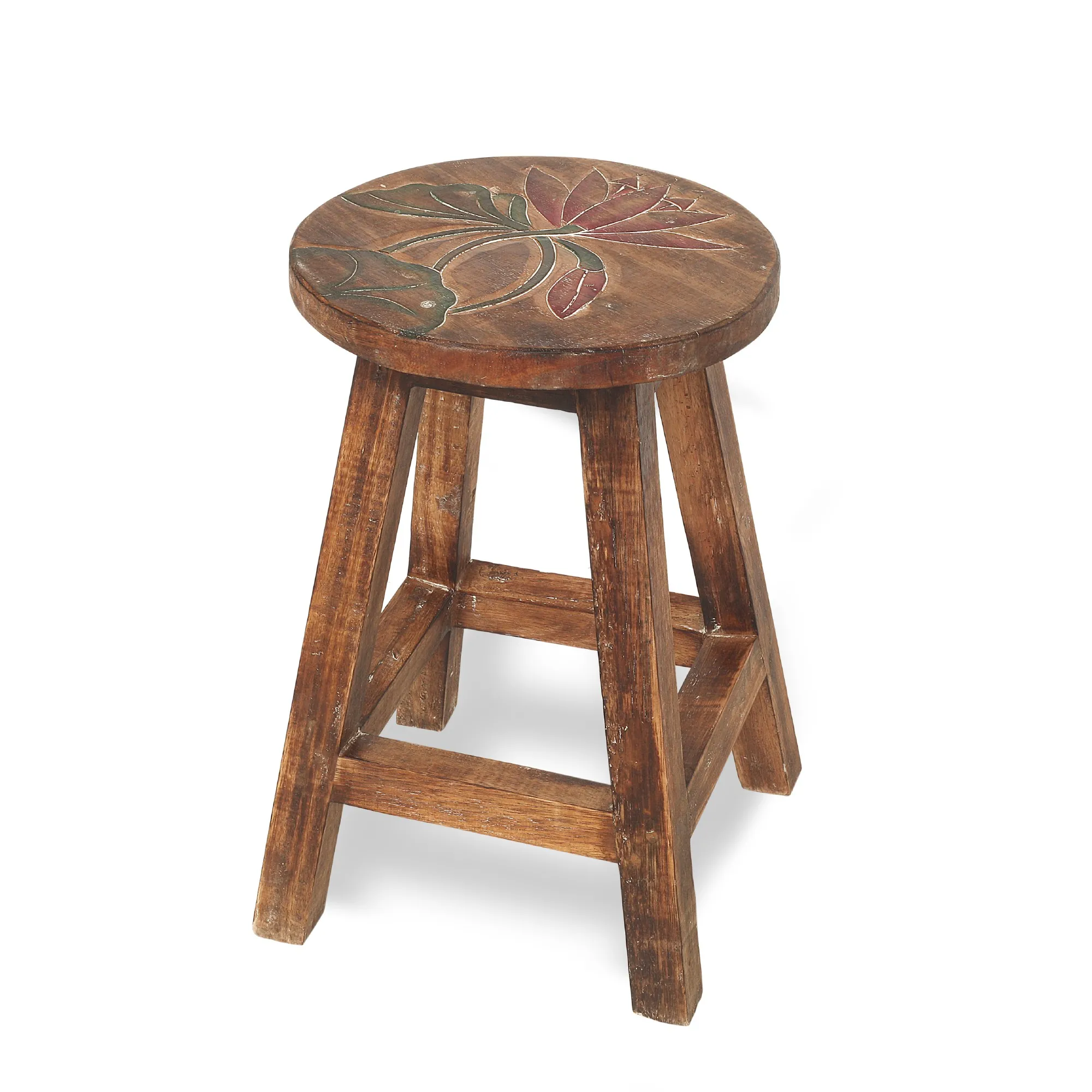 Hocker 'Kamal', braun, Ø 30 cm, H 49 cm