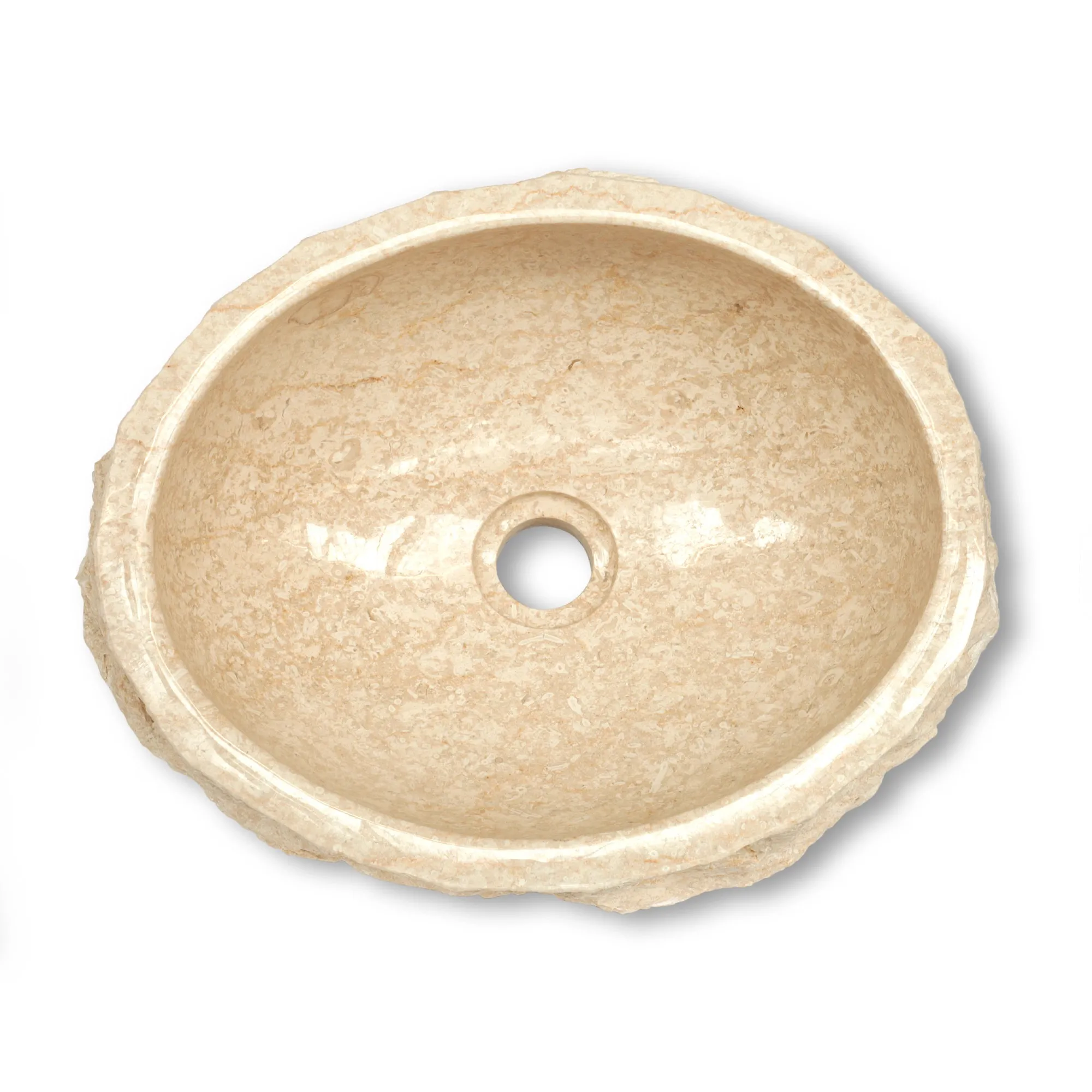 Marmorwaschbecken, weiß, B 35 cm, T 30 cm, H 15 cm