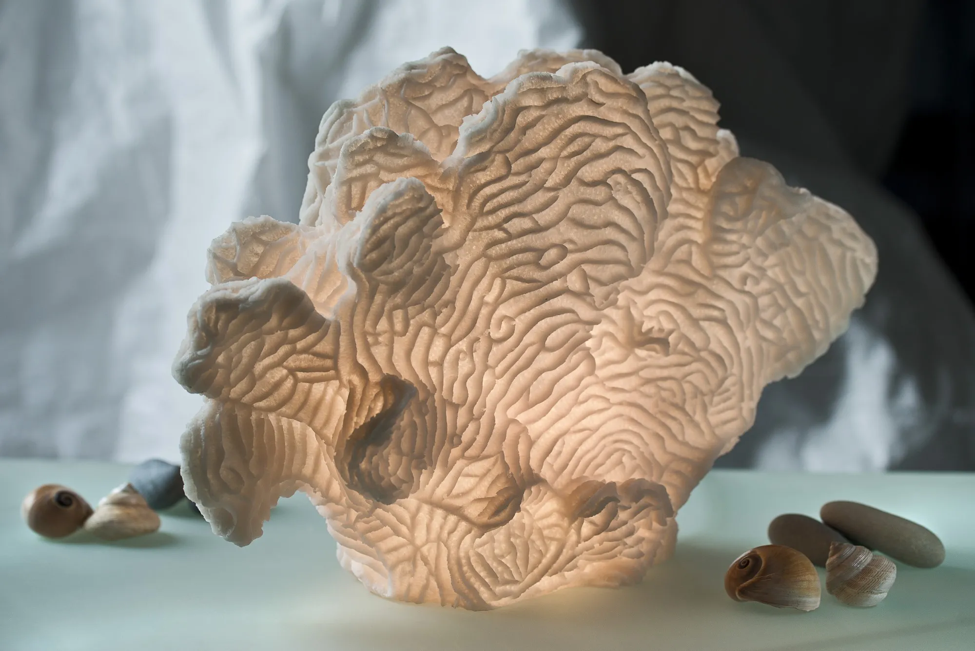 Leuchte 'Koralle' indoor, weiß, B 46 cm, H 34 cm, L 23 cm