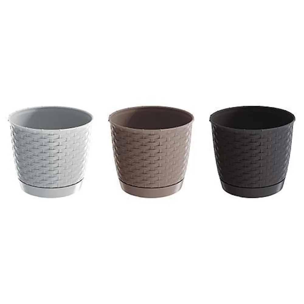 PROREGAL Blumentopf Retro, Rund 250, Dunkel-braun