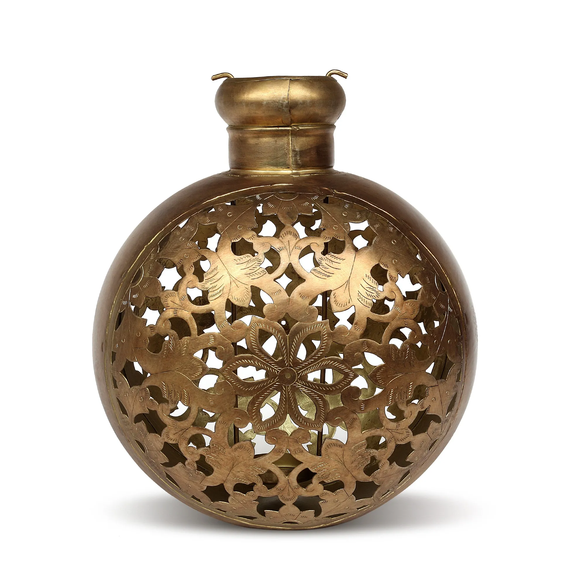 Teelichtvase, antikfinish, T 29 cm, B 22 cm, H 36 cm