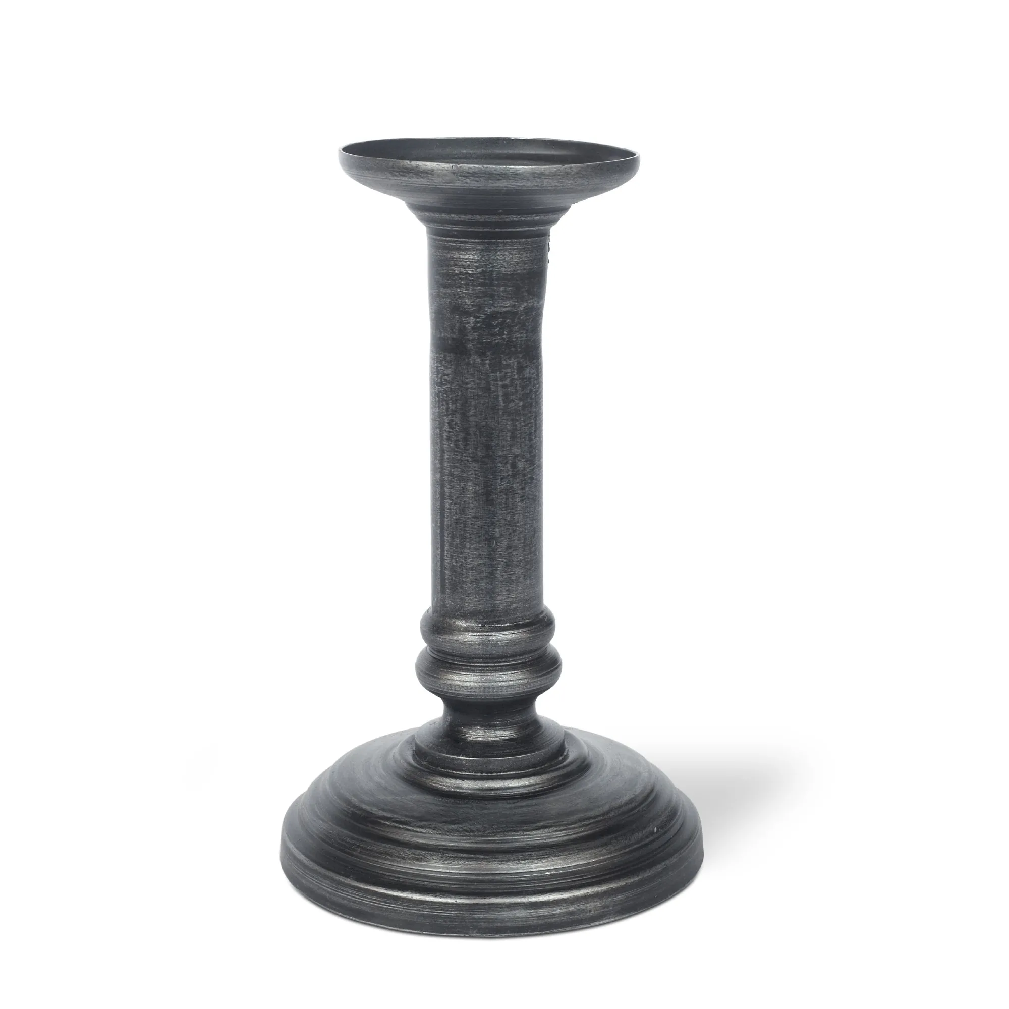 Kerzenständer aus Metall, antik-finish, Ø 8,5 cm, H 15 cm