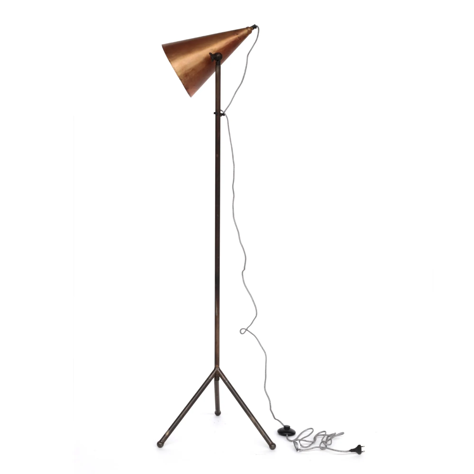 Stehleuchte 'Tinky', kupfer, T 35 cm, B 45 cm, H 152 cm