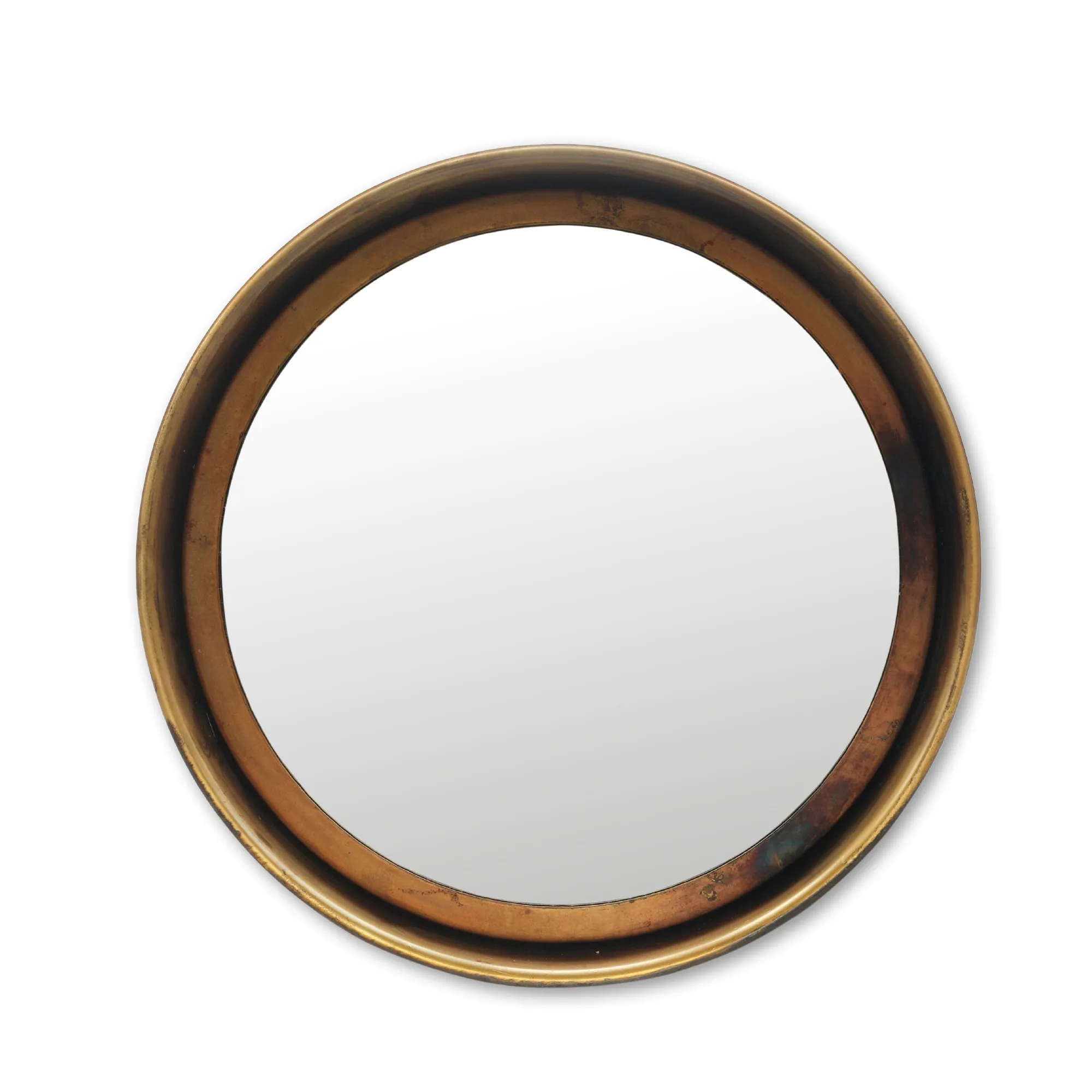 Wandspiegel 'Ingoda', antik gold, Ø 26 cm, T 6,5 cm