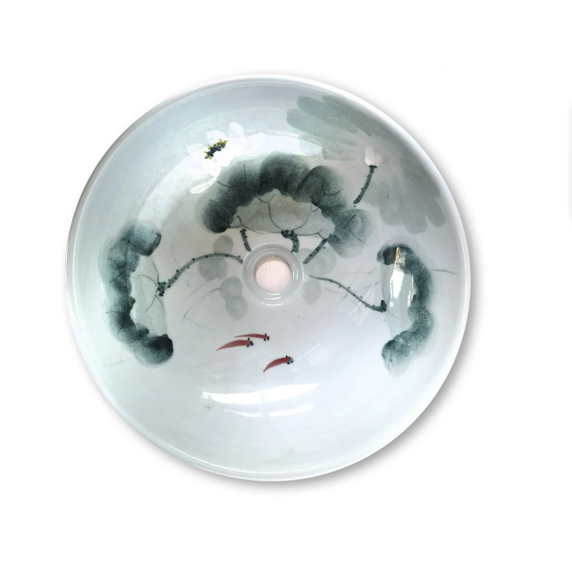 Keramikwaschbecken 'Lotus', Ø 41 cm, H 15 cm