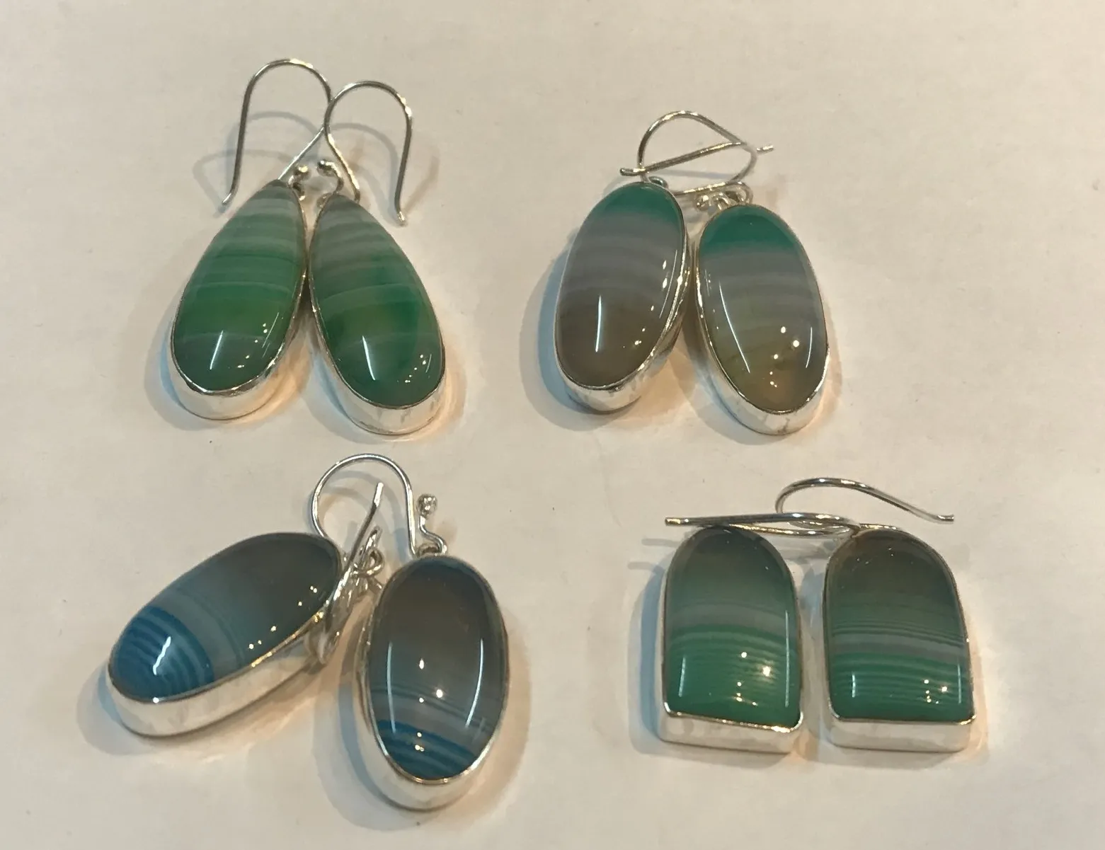 Ohrring 925 Silber Achat