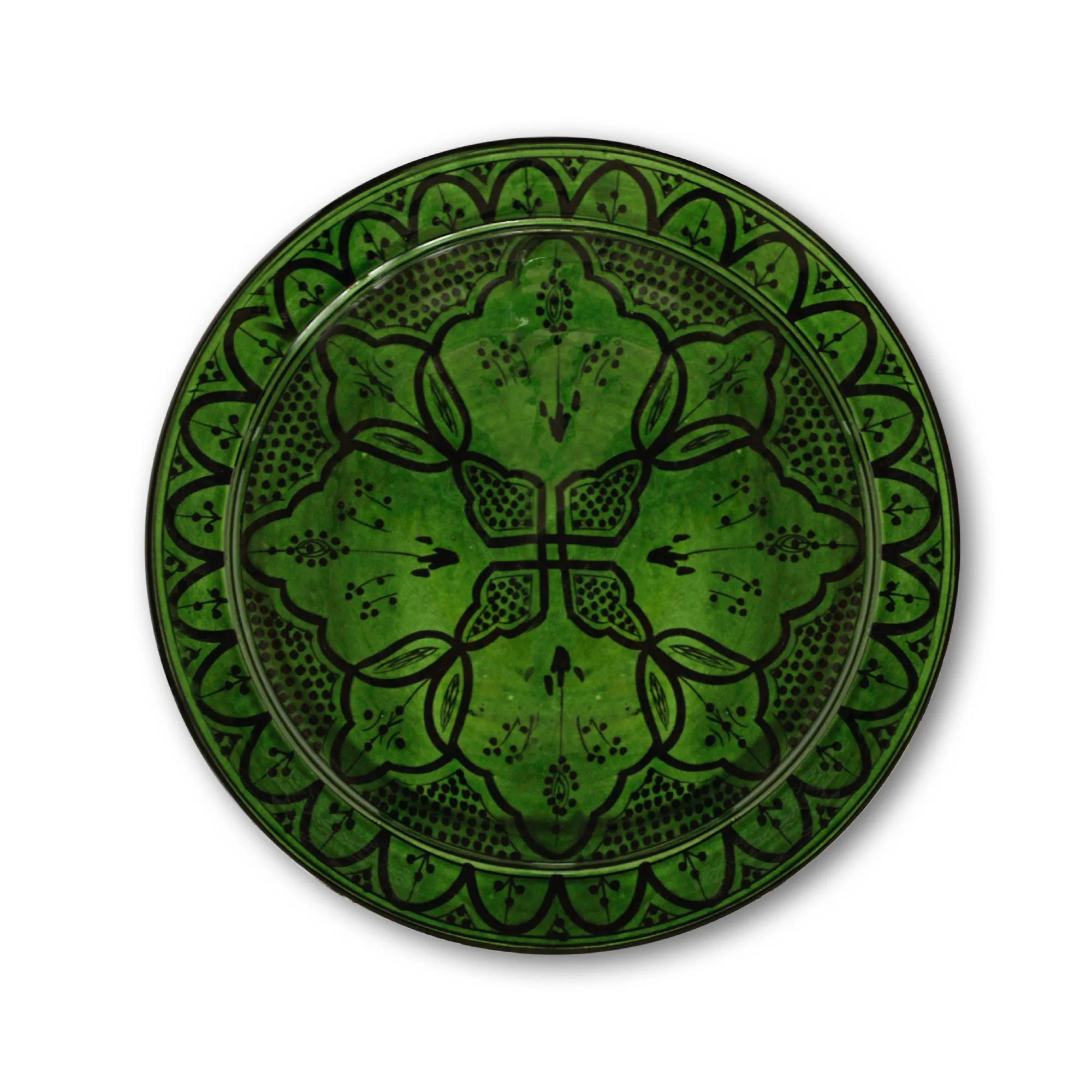 Zierschale, grün, Ø 40 cm, H 9 cm