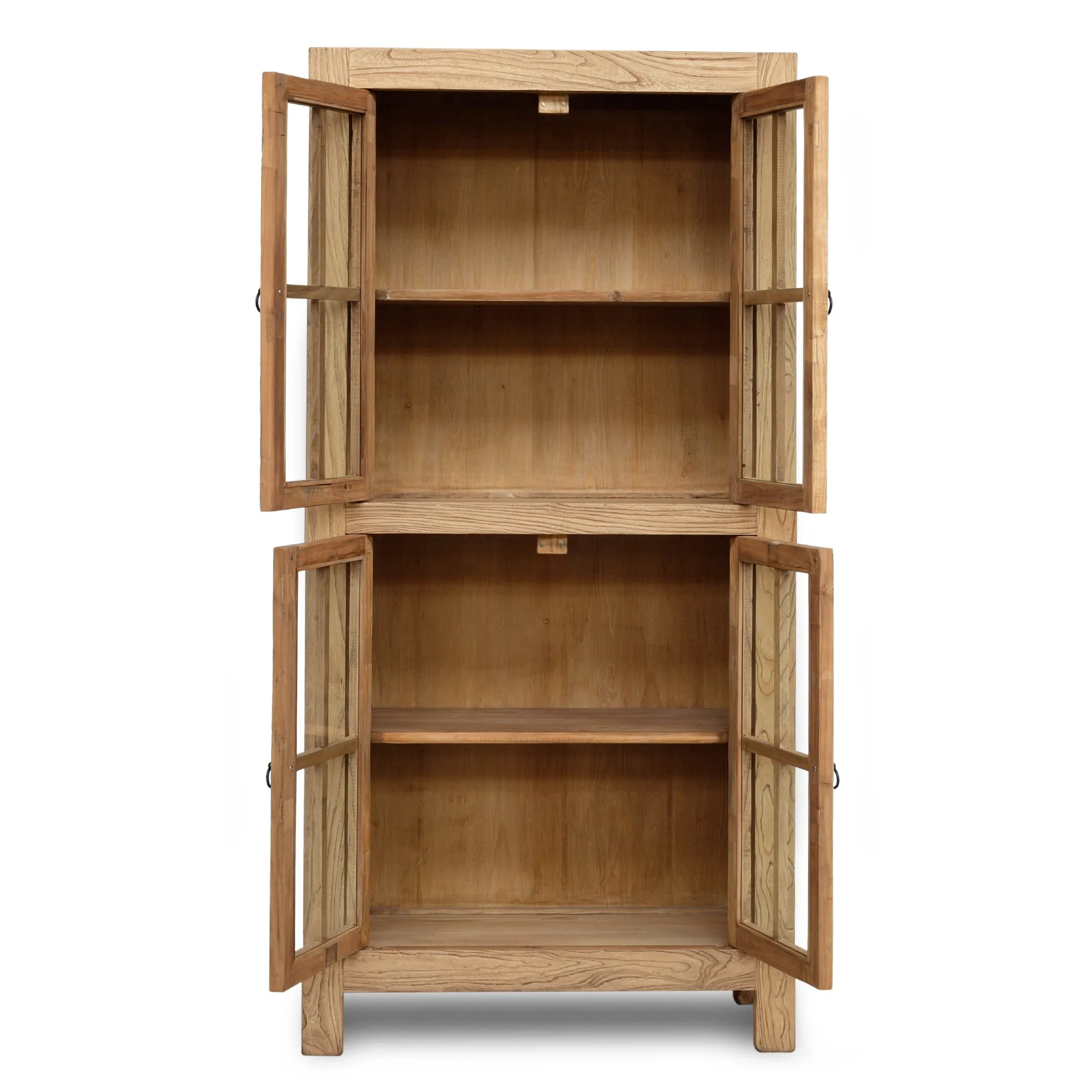 Vitrinenschrank 'Jakub', 4 Türen mit Glaseinsatz, H 190 cm, B 95 cm, T 45 cm