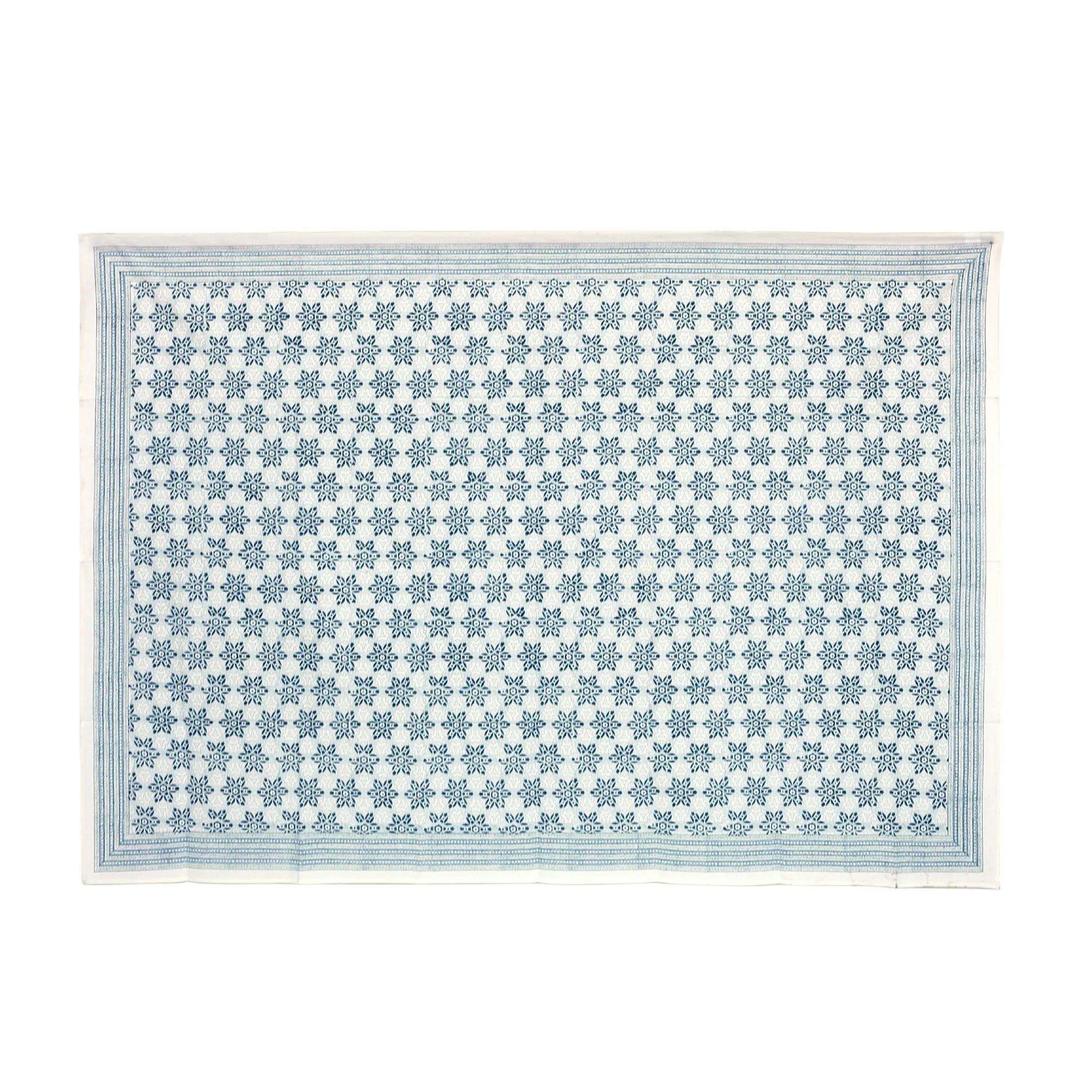 Tischdecke 'Mandala', blau, weiß, T 150 cm, B 225 cm