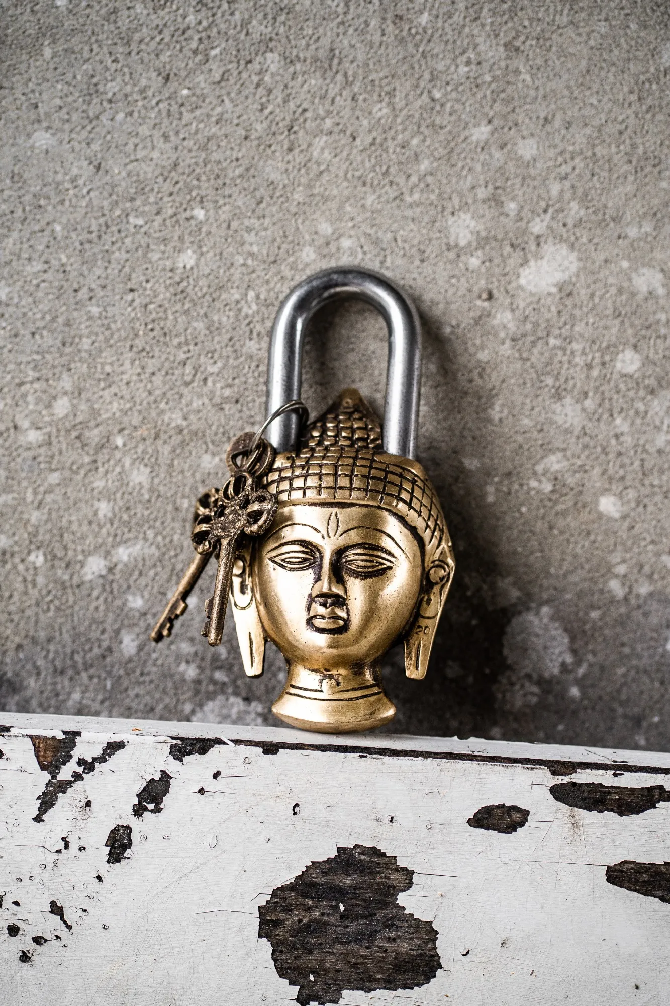 Schloss 'Buddha', T 7 cm, B 15 cm, H 4 cm