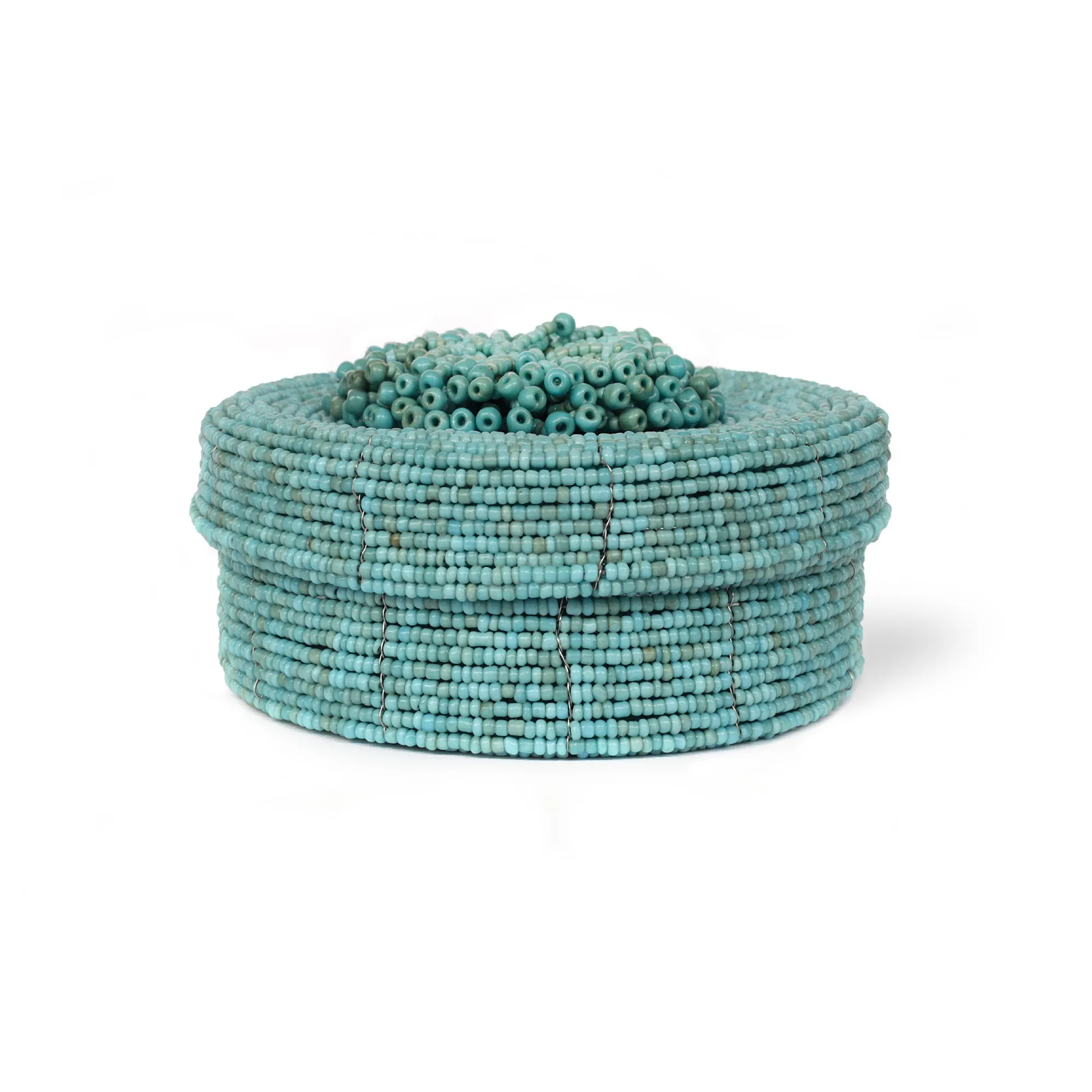 Deckelbehälter aus Glasperlen