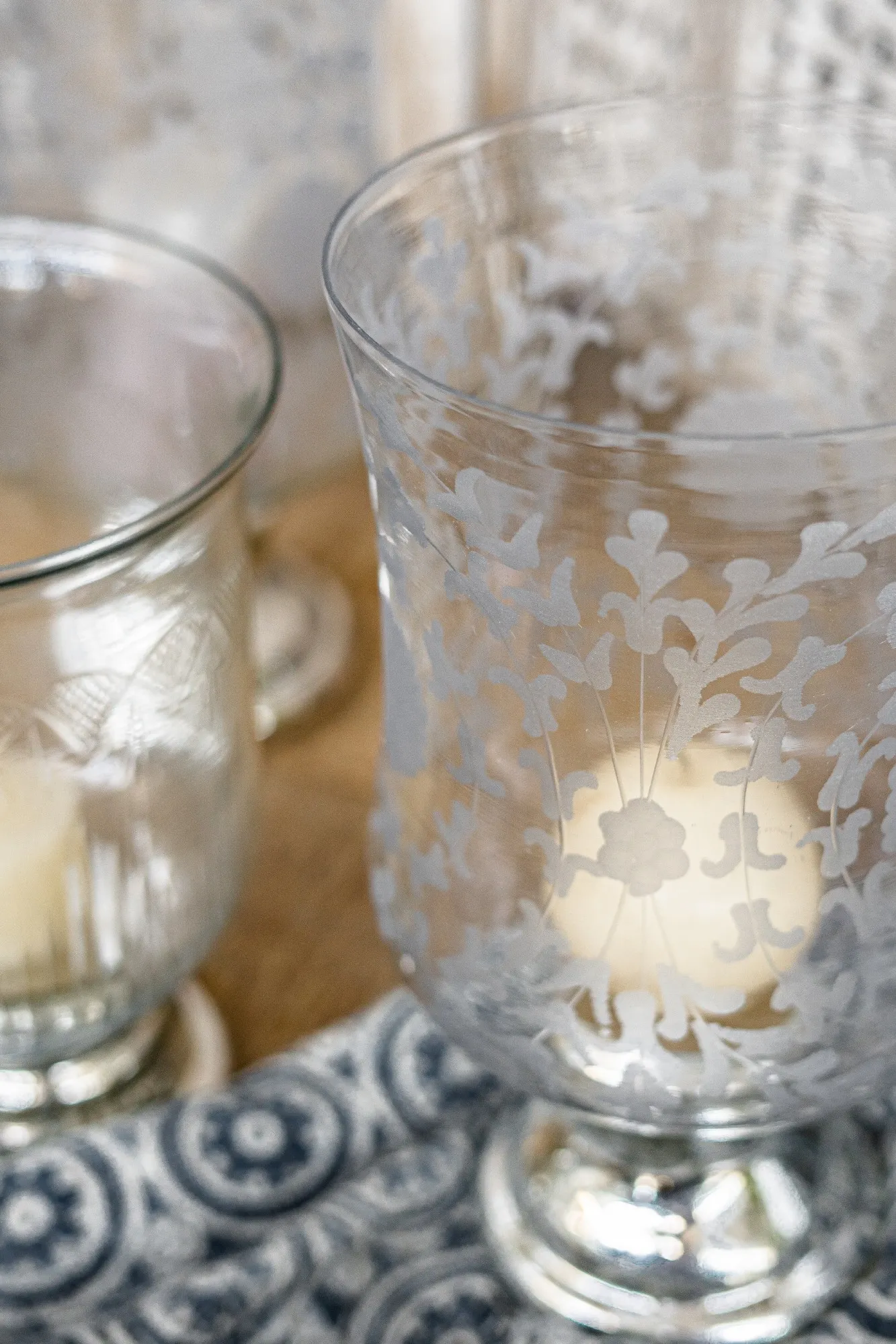 Windlicht 'Dumois', silber, Ø 18,5 cm, H 35 cm