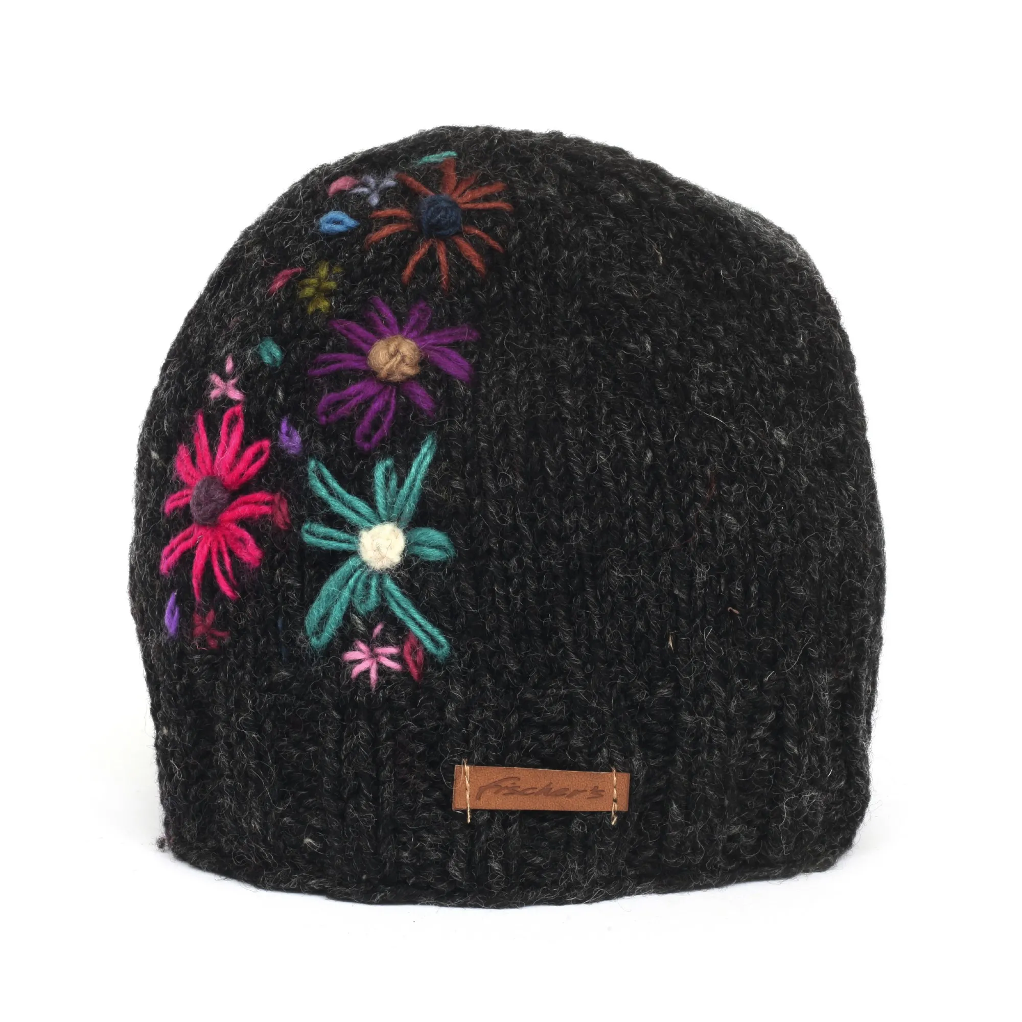 Wollmütze, grau/bunt