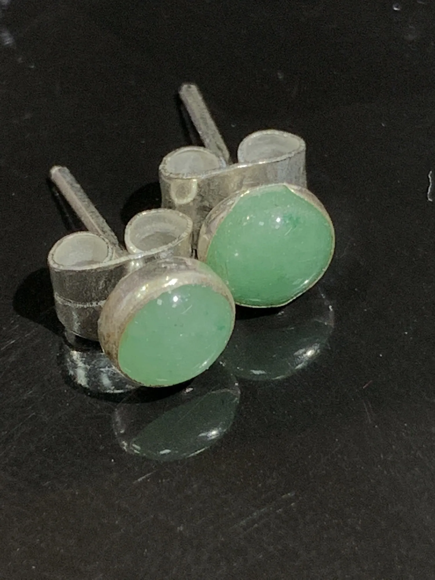 Ohrstecker 925 Silber Jade