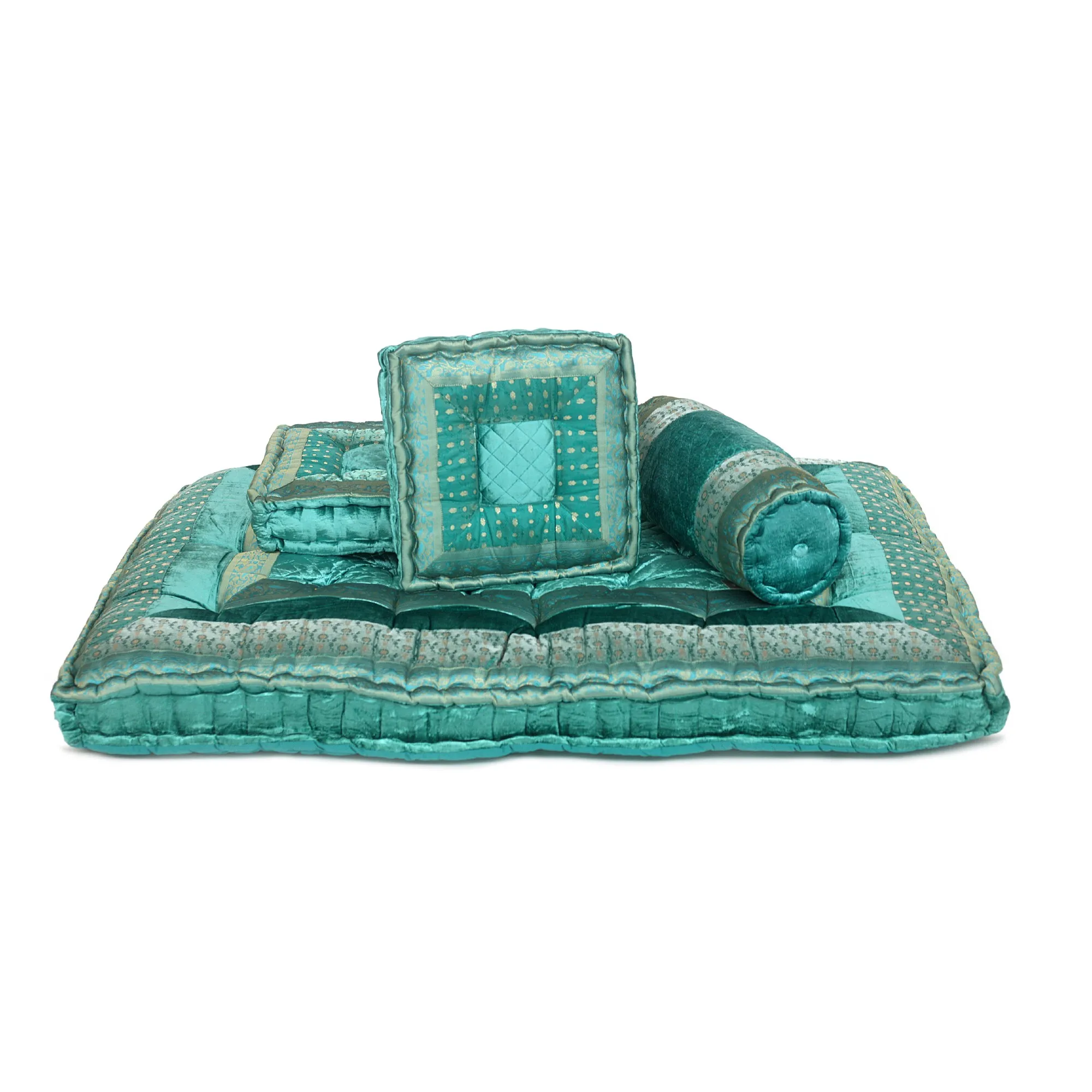 Großes Bodenkissen, türkis, B 150 cm, L 100 cm, H 10 cm