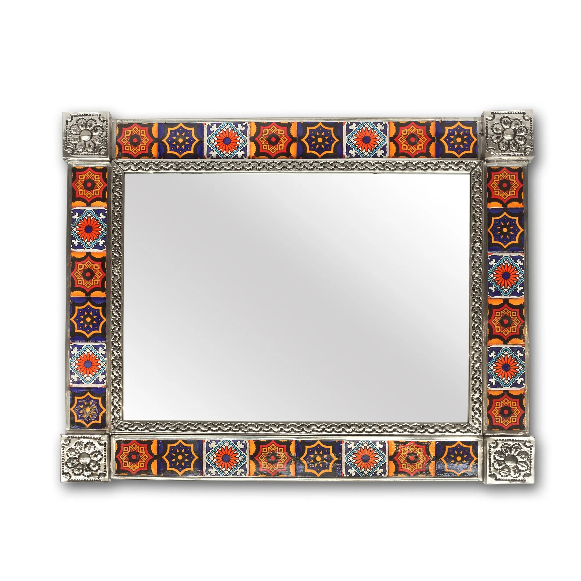 Wandspiegel 'Encanolado', silber, multicolor, B 43 cm, H 53 cm, T 2,5 cm