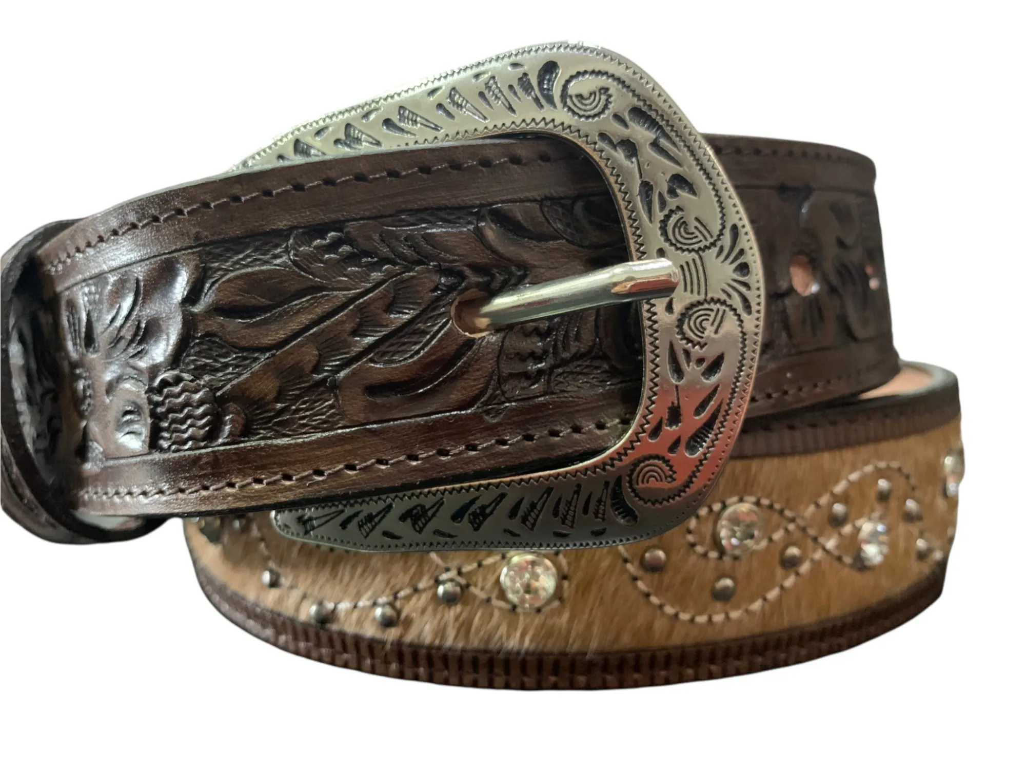 Ledergürtel 'Piel', beige, braun