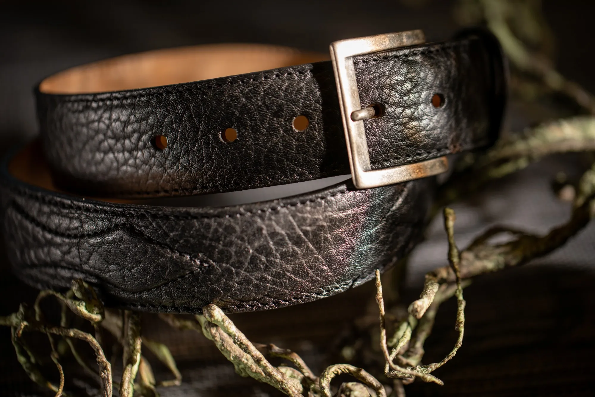 Ledergürtel 'Toro', schwarz