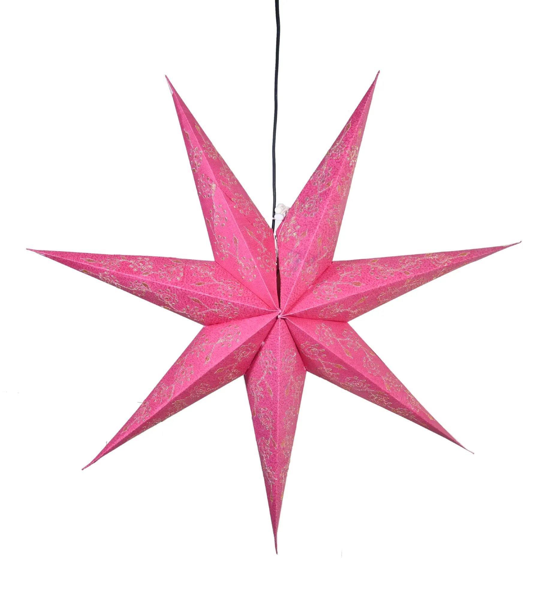 Papierlampe Stern 'Ayala', rot, Ø 65 cm, H 18 cm