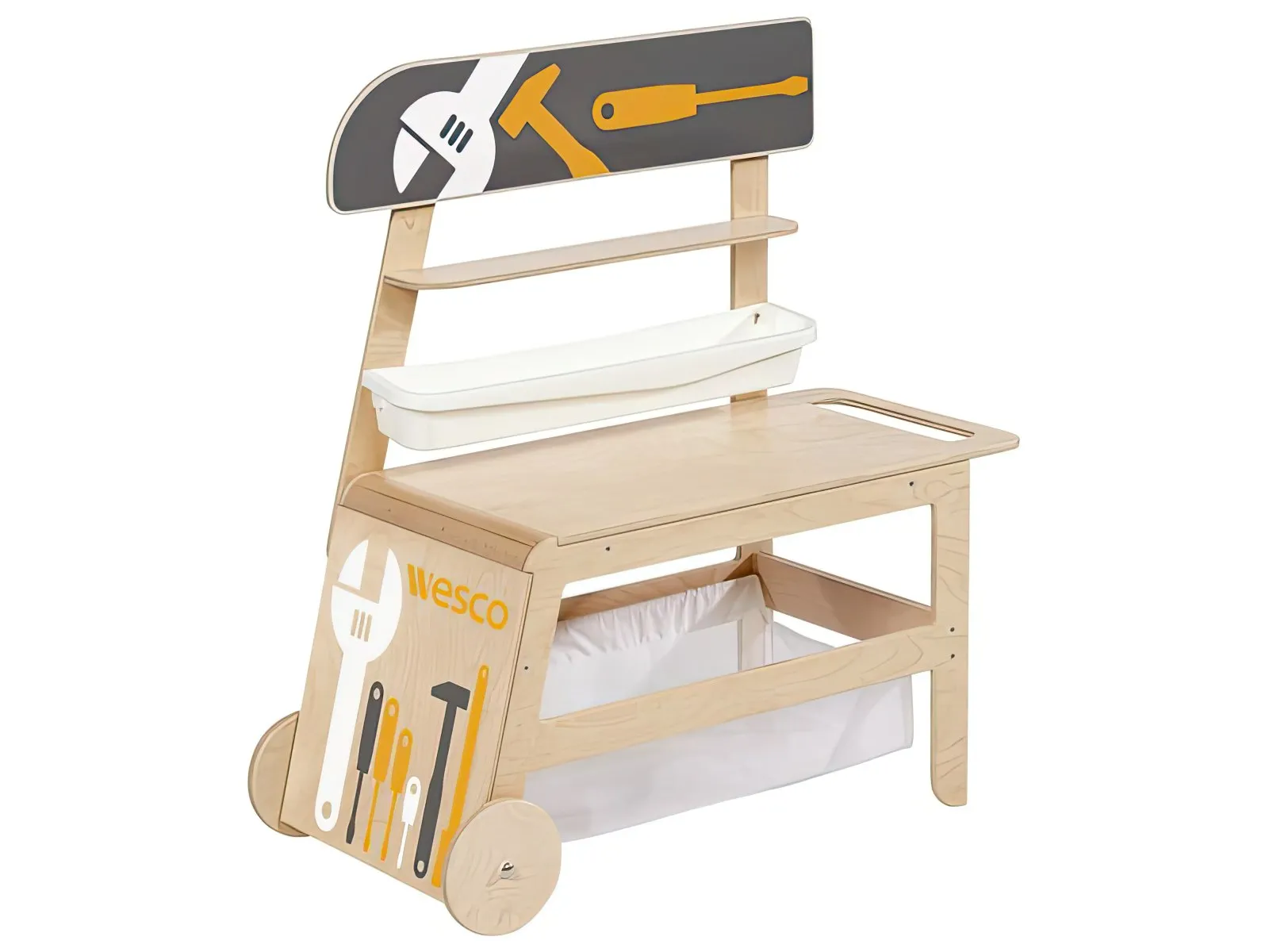 Wesco Spiel Werkstatt fahrbar, optional mit Zubehör