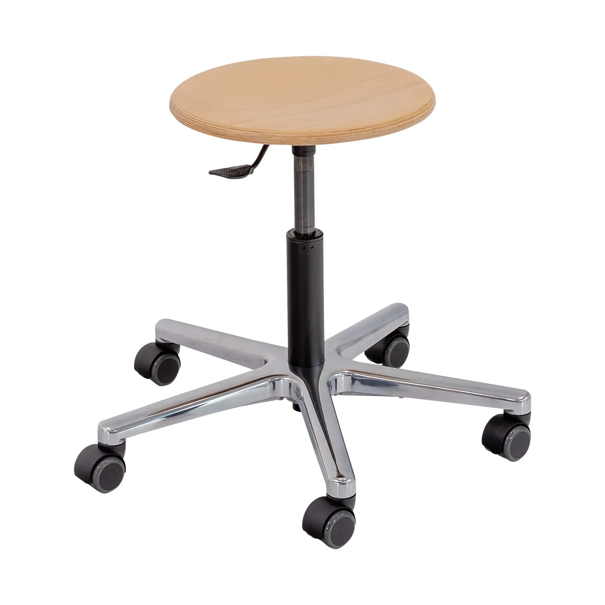 Sponeta Drehhocker mit Gasdruckfeder, feststehend oder fahrbar