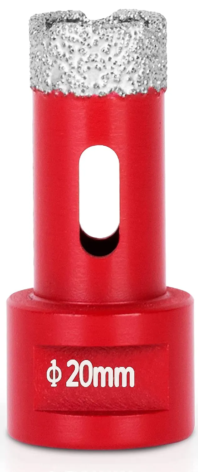 Diamant Bohrkronenaufsatz Premium CRYSTAL 20mm | für Fliesen, Glas, Feinsteinzeug, Keramik, Granit, Steinfliesen | Winkelschleifer Flex M14, Fliesenbohrer, Winkelschleifer, Diamantbohrer