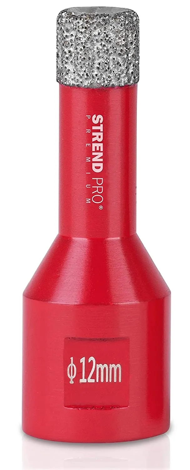 Diamant Bohrkronenaufsatz Premium CRYSTAL 12mm | für Fliesen, Glas, Feinsteinzeug, Keramik, Granit, Steinfliesen | Winkelschleifer Flex M14, Fliesenbohrer, Winkelschleifer, Diamantbohrer