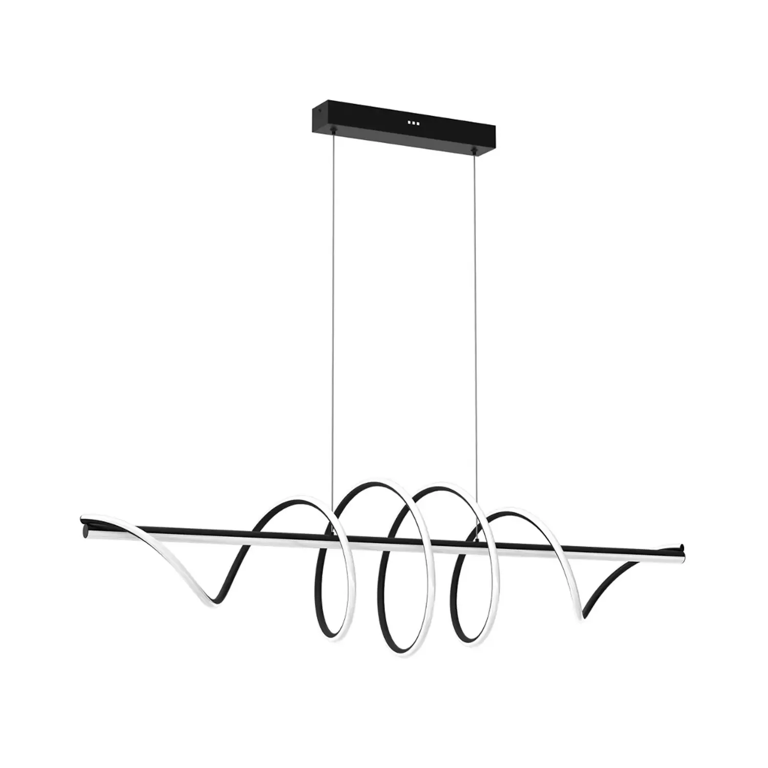 Led Hängelampe Twist Kunststoff Schwarz 30 W Länge 110 Cm Deckenlampe Lampe Spot B-Ware