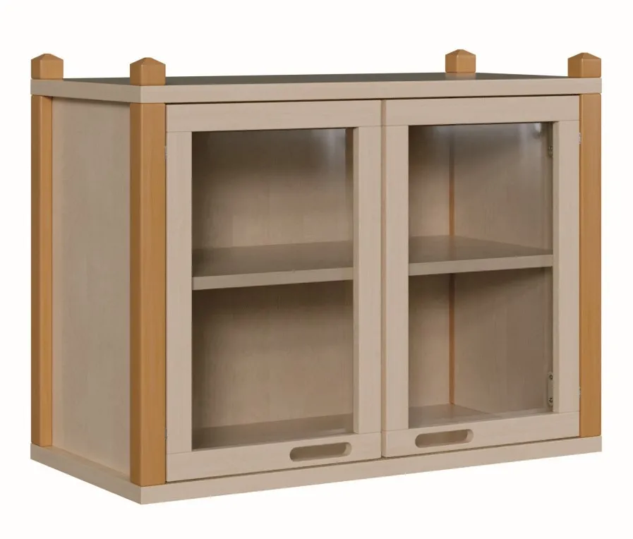 Stollenhängeschrank mit Acrylglastüren und Mittelwand, Breite 106 cm