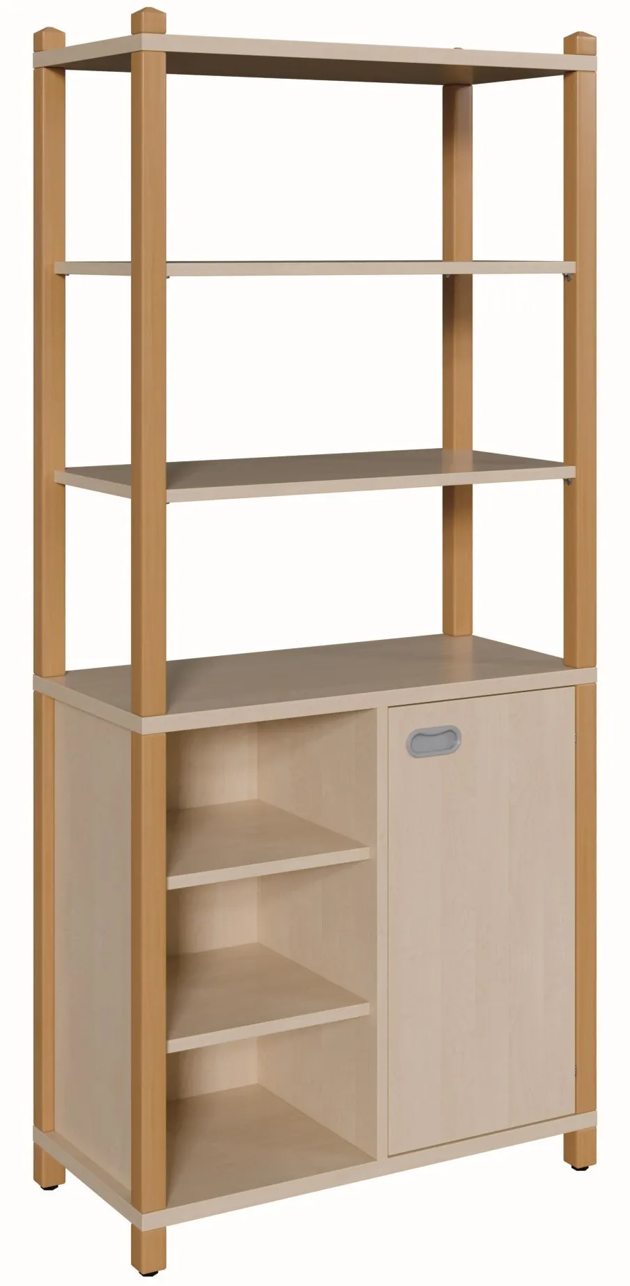 Stollenkommode, offenes Regal und Tür, Höhe: 180 cm