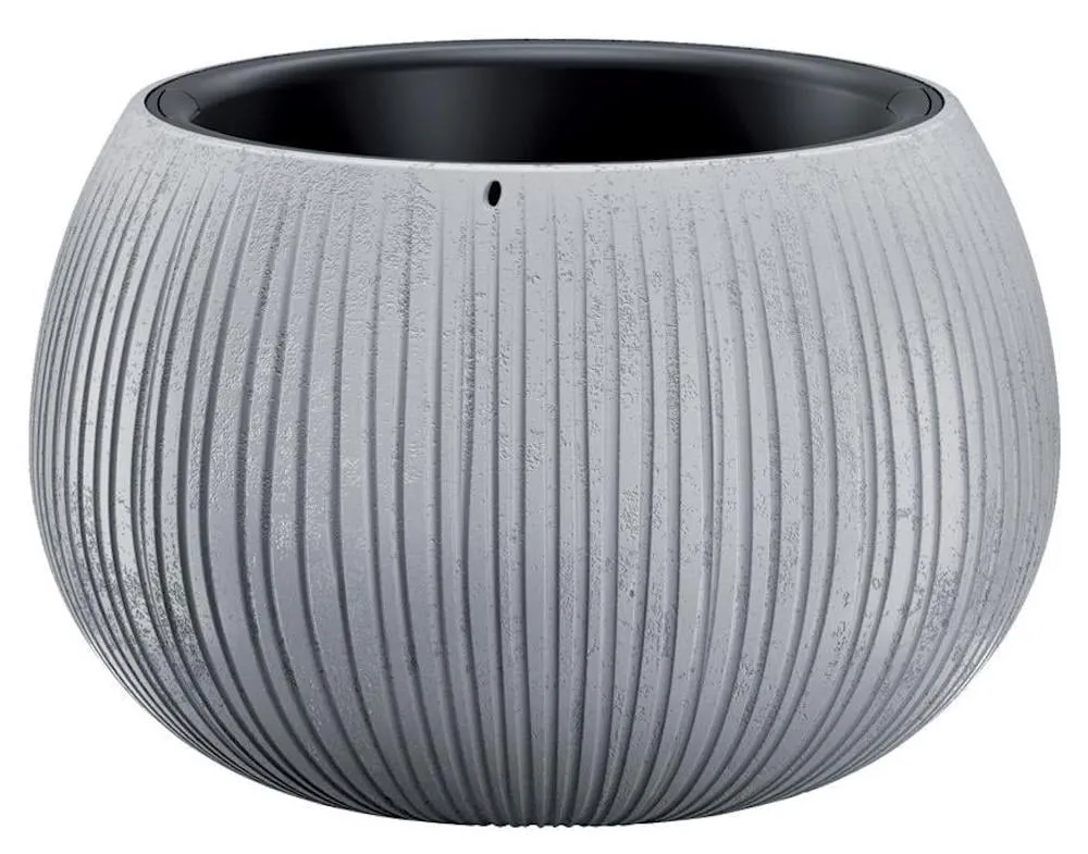 PROREGAL Blumentopf Beton Bowl, 29/19x20cm, grau