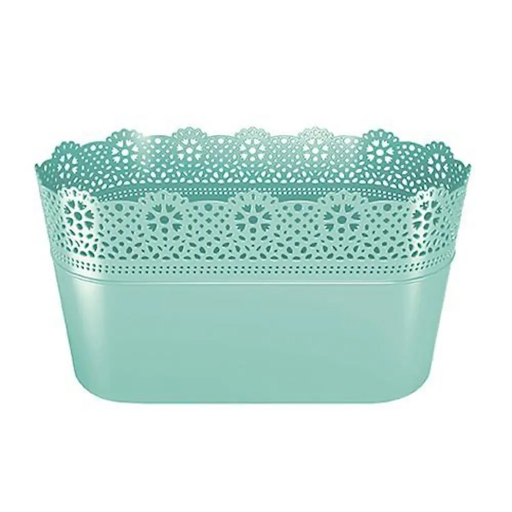 PROREGAL Blumentopf Spitzenmotiv 285mm, Pistazie