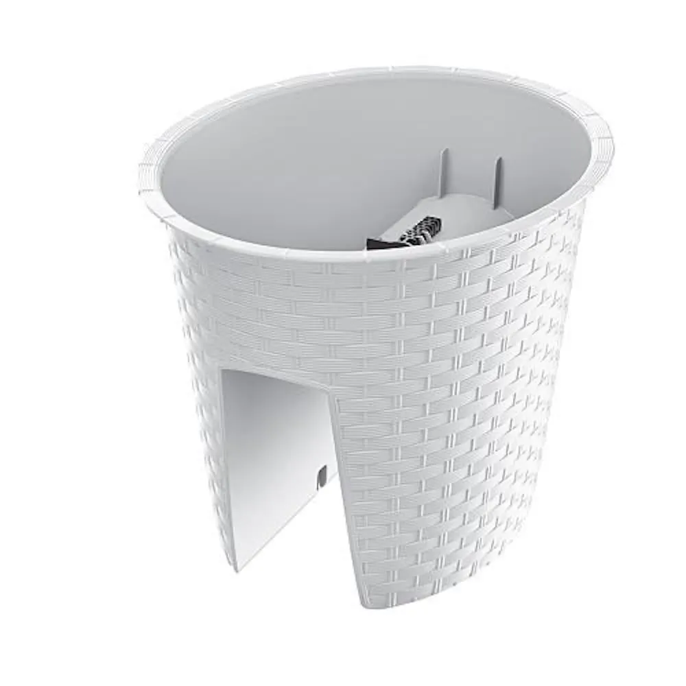 PROREGAL Blumentopf Retro, Geländer, Oval 300, weiß