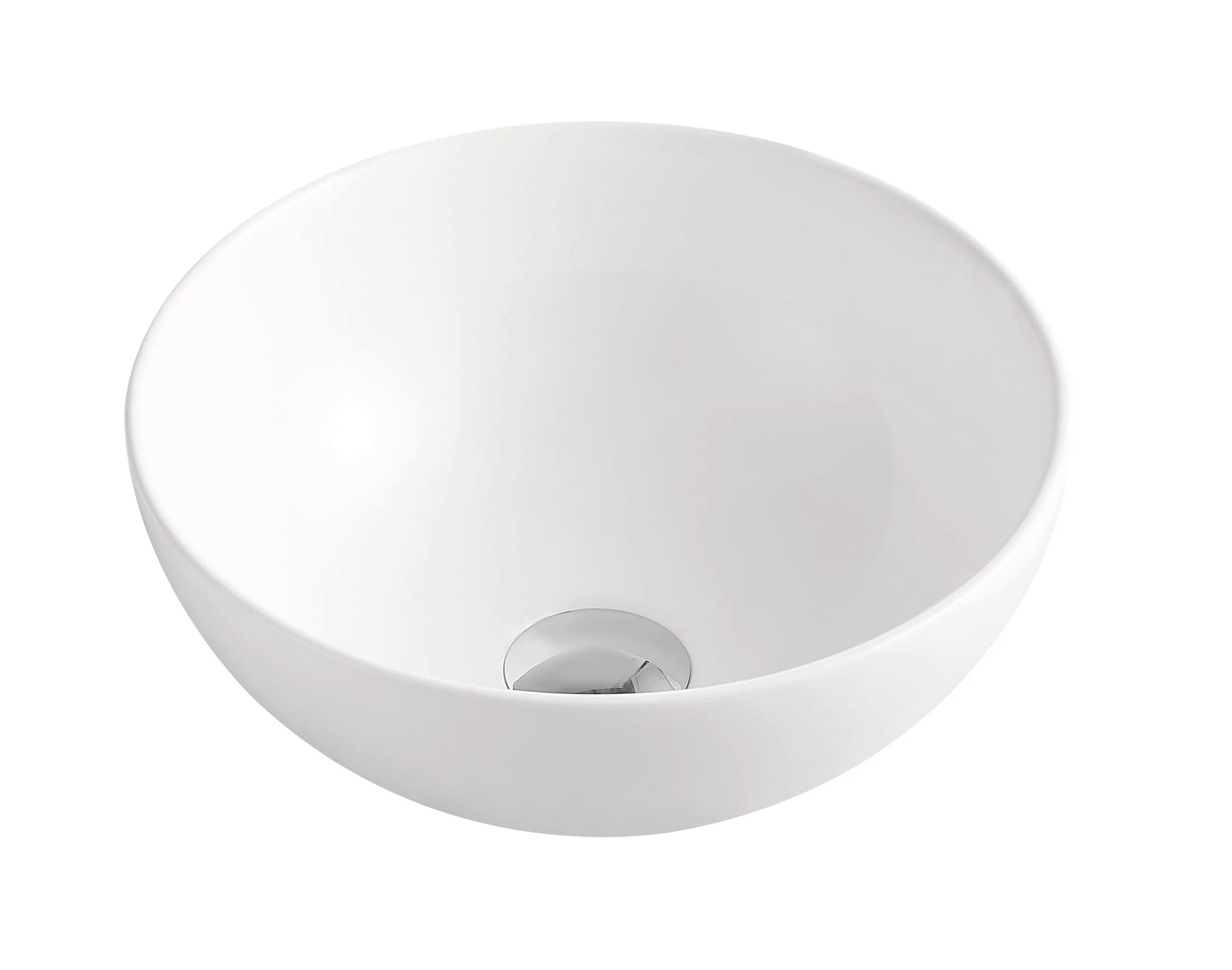 Aufsatzwaschtisch AqvaCeramica "SlimRim" - Durchmesser 325 mm - Höhe 140 mm - ohne Überlauf - weiß