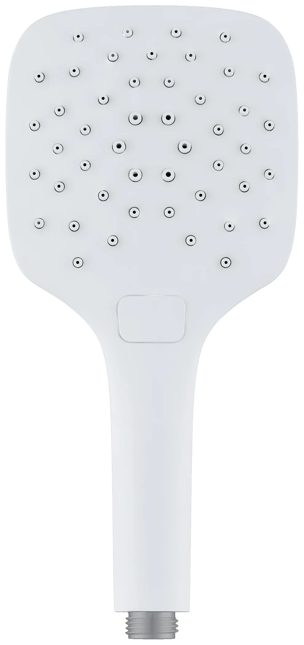 Handbrause AqvaShower - 3-fach verstellbar - Druckknopfumstellung "easy-push" - "easy-clean" - 120 mm Durchmesser - 50 % Wasserersparnis - weiß / chrom