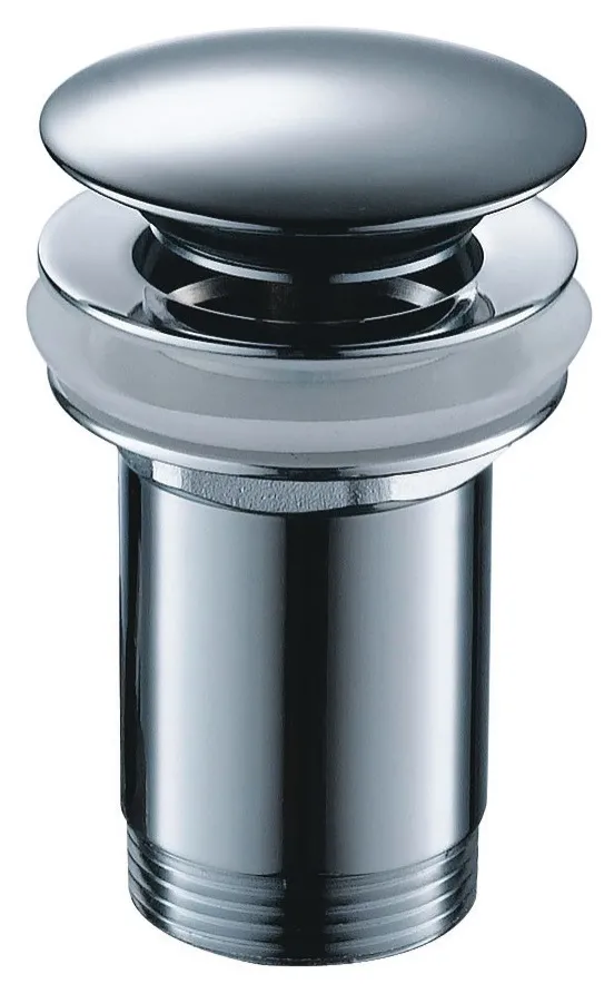 Ablaufgarnitur 1"1/4 AqvaZone - permanent offen - runder Stopfen - geeignet für Waschtische mit und ohne Überlauf - chrom