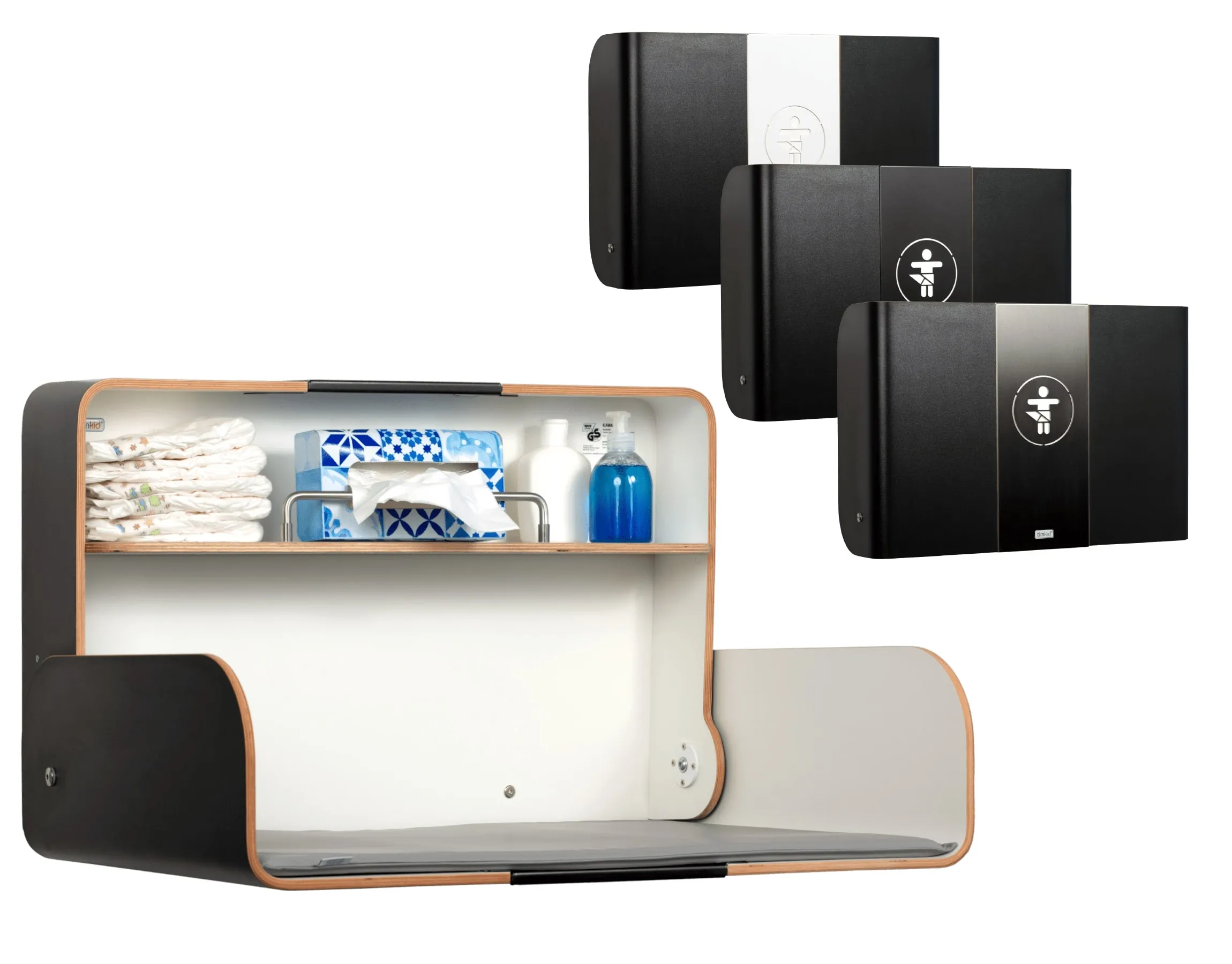 timkid Wandwickeltisch “KAWAQ” anthrazit