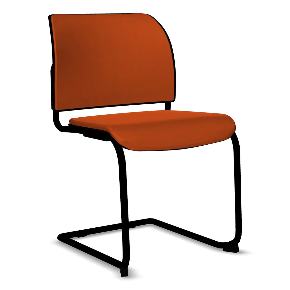 Sponeta Freischwinger Stuhl mit Sitz- und Rückenpolster