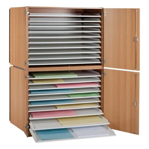 Bildertruhe mit 20 Auszugsböden