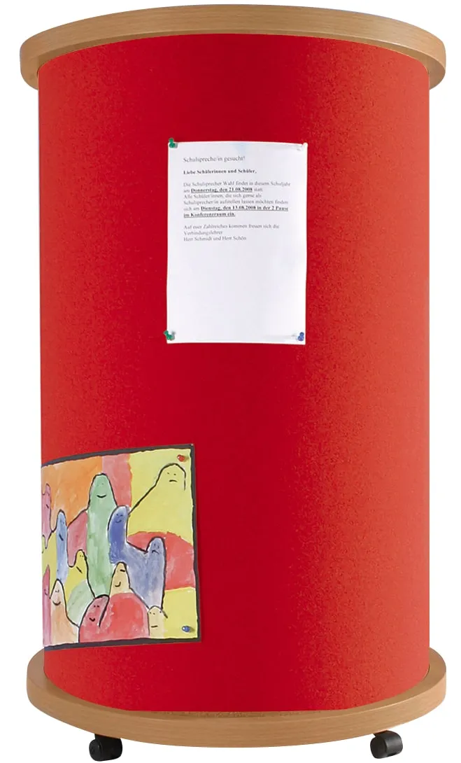 Fahrbare Stofflitfaßsäule, Höhe 130 cm