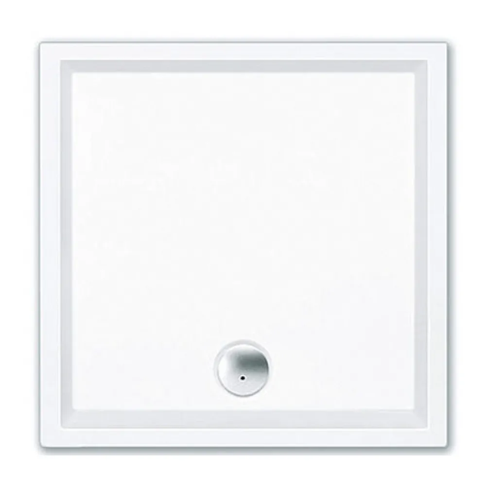 repaBAD quadrat Duschwanne „Wien“ 800 × 800 mm ohne Oberflächenbeschichtung, in Weiß