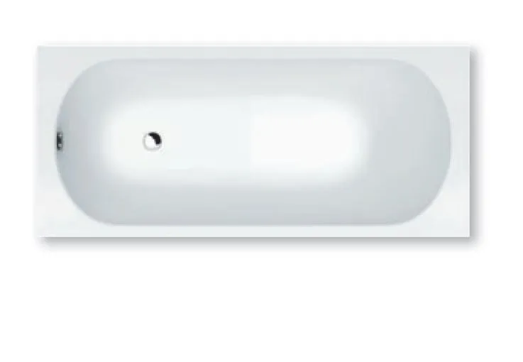 repaBAD Badewanne „Pod Mono“ 1700 × 700 mm, Fußablauf in Weiß