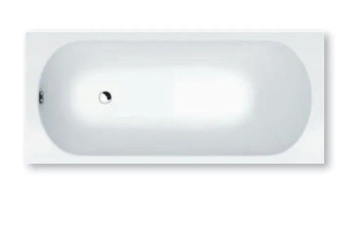 repaBAD Badewanne „Pod Mono“ 1700 × 750 mm, Fußablauf in Weiß